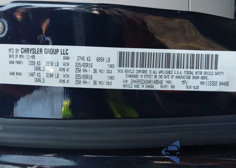 2010 Chrysler Town & Country Touring from USA, damaged, VIN 2A4RR5DX3AR148548